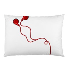 Earphones  Pillow Case by Valentinaart