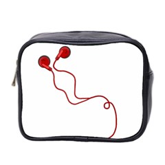 Earphones  Mini Toiletries Bag 2-side by Valentinaart