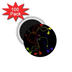 Colorful Earphones 1 75  Magnets (100 Pack)  by Valentinaart