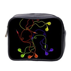 Colorful Earphones Mini Toiletries Bag 2-side by Valentinaart