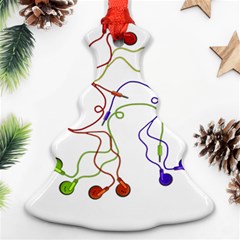 Colorful Earphones  Ornament (christmas Tree)  by Valentinaart