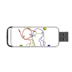 Colorful Earphones  Portable Usb Flash (two Sides) by Valentinaart