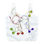 Colorful earphones  Full Print Recycle Bags (L)  Front