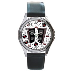 Loud Music Round Metal Watch by Valentinaart