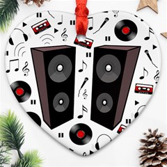 Loud Music Ornament (heart) by Valentinaart