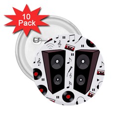 Loud Music 2 25  Buttons (10 Pack)  by Valentinaart