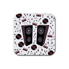 Loud Music Rubber Coaster (square)  by Valentinaart