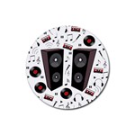 Loud music Rubber Coaster (Round)  Front