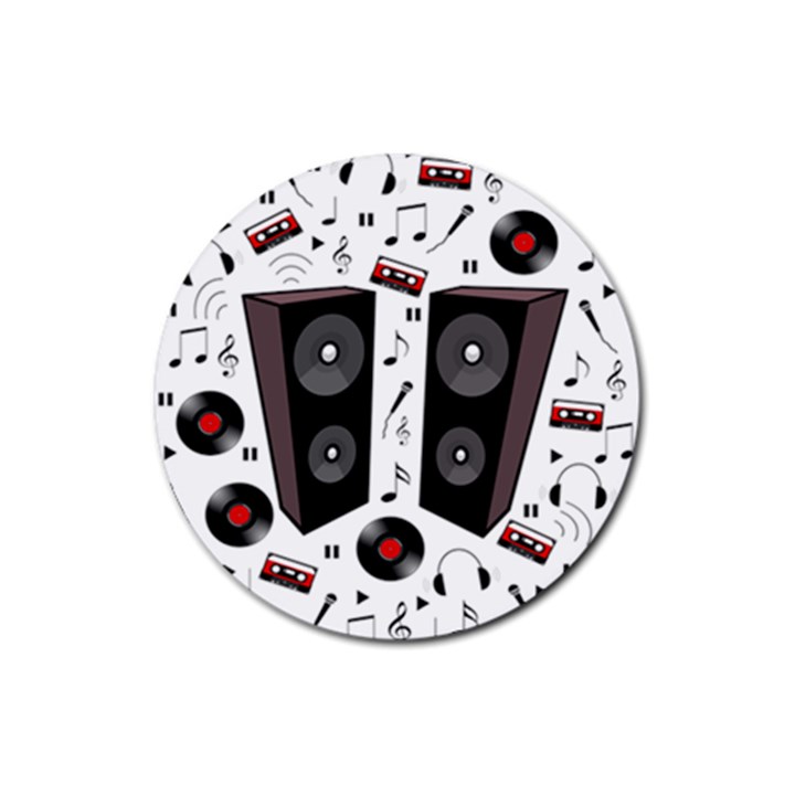 Loud music Rubber Coaster (Round) 