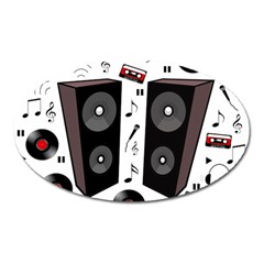 Loud Music Oval Magnet by Valentinaart