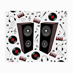 Loud Music Small Glasses Cloth (2-side) by Valentinaart