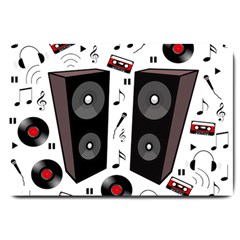 Loud Music Large Doormat  by Valentinaart