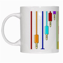 Plug In White Mugs by Valentinaart