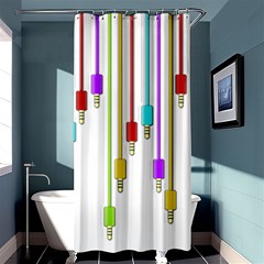 Plug In Shower Curtain 36  X 72  (stall)  by Valentinaart