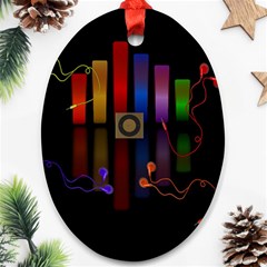 Energy Of The Sound Ornament (oval)