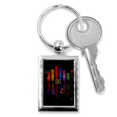 Energy Of The Sound Key Chains (rectangle)  by Valentinaart