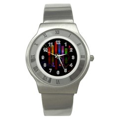 Energy Of The Sound Stainless Steel Watch by Valentinaart