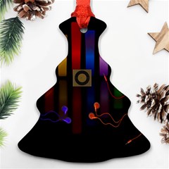 Energy Of The Sound Ornament (christmas Tree)  by Valentinaart