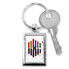 Energy Of The Sound Key Chains (rectangle)  by Valentinaart