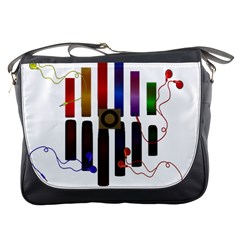 Energy Of The Sound Messenger Bags by Valentinaart