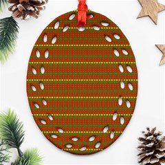 Fugly Christmas Xmas Pattern Ornament (oval Filigree) by Nexatart