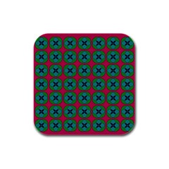 Geometric Patterns Rubber Square Coaster (4 pack) 