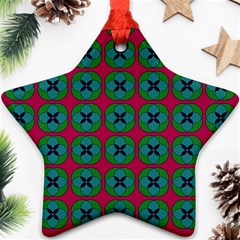 Geometric Patterns Star Ornament (Two Sides)