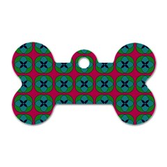 Geometric Patterns Dog Tag Bone (One Side)