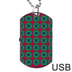 Geometric Patterns Dog Tag Usb Flash (one Side) by Nexatart