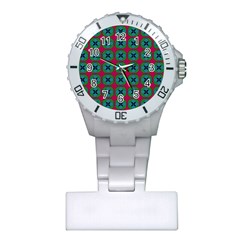 Geometric Patterns Plastic Nurses Watch