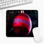 Glass Ball Decorated Beautiful Red Large Mousepads Front