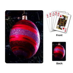 Glass Ball Decorated Beautiful Red Playing Card by Nexatart