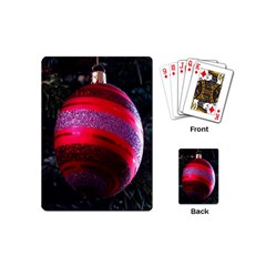 Glass Ball Decorated Beautiful Red Playing Cards (mini)  by Nexatart