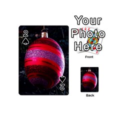 Glass Ball Decorated Beautiful Red Playing Cards 54 (mini)  by Nexatart