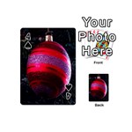 Glass Ball Decorated Beautiful Red Playing Cards 54 (Mini)  Front - Spade4