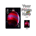 Glass Ball Decorated Beautiful Red Playing Cards 54 (Mini)  Front - Spade5