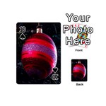 Glass Ball Decorated Beautiful Red Playing Cards 54 (Mini)  Front - Spade10