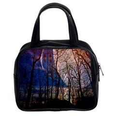 Full Moon Forest Night Darkness Classic Handbags (2 Sides) by Nexatart