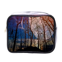 Full Moon Forest Night Darkness Mini Toiletries Bags by Nexatart