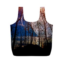 Full Moon Forest Night Darkness Full Print Recycle Bags (m)  by Nexatart