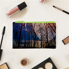 Full Moon Forest Night Darkness Cosmetic Bag (xs) by Nexatart