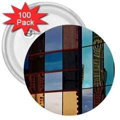 Glass Facade Colorful Architecture 3  Buttons (100 Pack)  by Nexatart