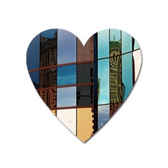 Glass Facade Colorful Architecture Heart Magnet by Nexatart