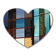 Glass Facade Colorful Architecture Heart Mousepads by Nexatart