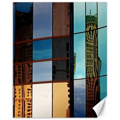 Glass Facade Colorful Architecture Canvas 11  X 14   by Nexatart