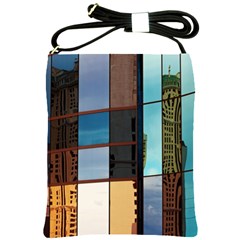 Glass Facade Colorful Architecture Shoulder Sling Bags by Nexatart