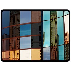 Glass Facade Colorful Architecture Fleece Blanket (large)  by Nexatart