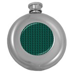 Golf Golfer Background Silhouette Round Hip Flask (5 oz) Front