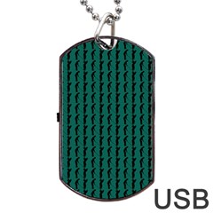 Golf Golfer Background Silhouette Dog Tag Usb Flash (two Sides)