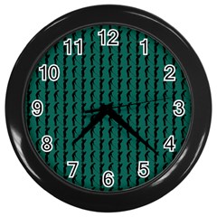 Golf Golfer Background Silhouette Wall Clocks (black) by Nexatart